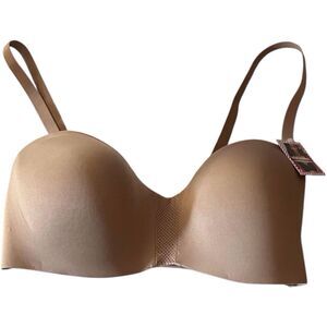 Maidenform Wireless Strapless Bra Women 38DDBeige ComfortGrip Convertible SE0015